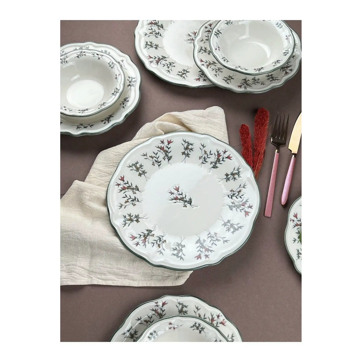 Set de cină TERRA 24, 24 piese, multicolor, porțelan