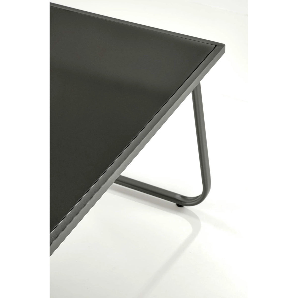 Set gradina CONOR, gri, plasa/sticla/metal, cu masuta, 2 scaune si canapea