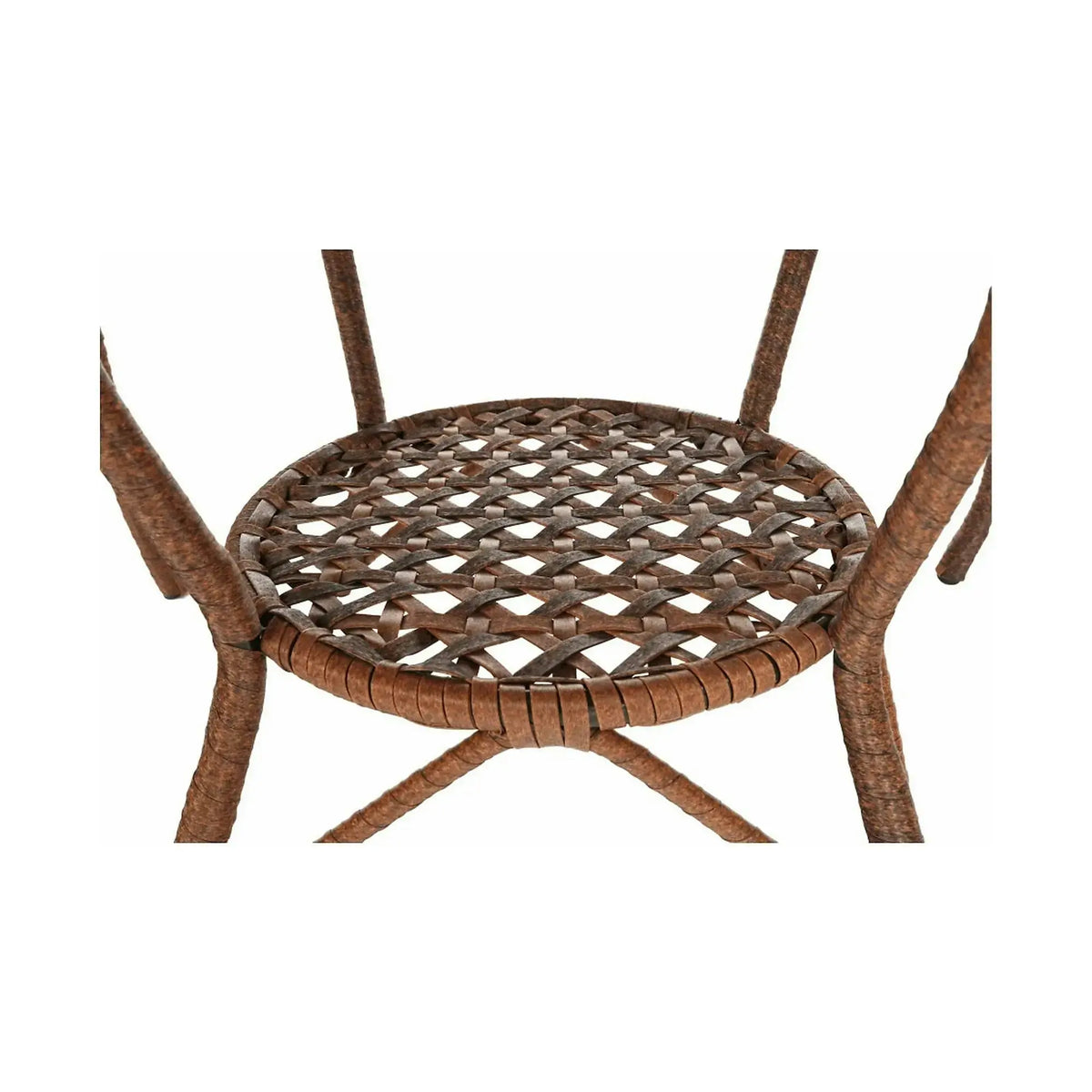 Set gradina JARUB, maro, ratan artificial/sticla securizata/metal, cu masuta si 2 scaune