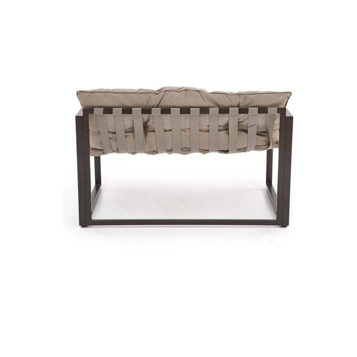 Set gradina SHARK, cappuccino/negru, otel/stofa/sticla, cu masuta, 2 scaune si canapea