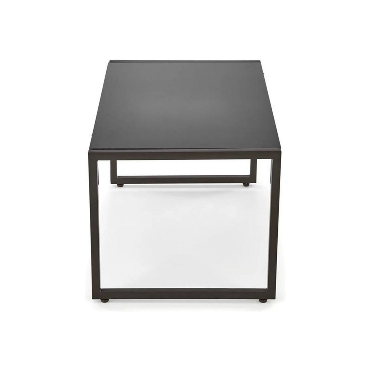 Set gradina SHARK, cappuccino/negru, otel/stofa/sticla, cu masuta, 2 scaune si canapea