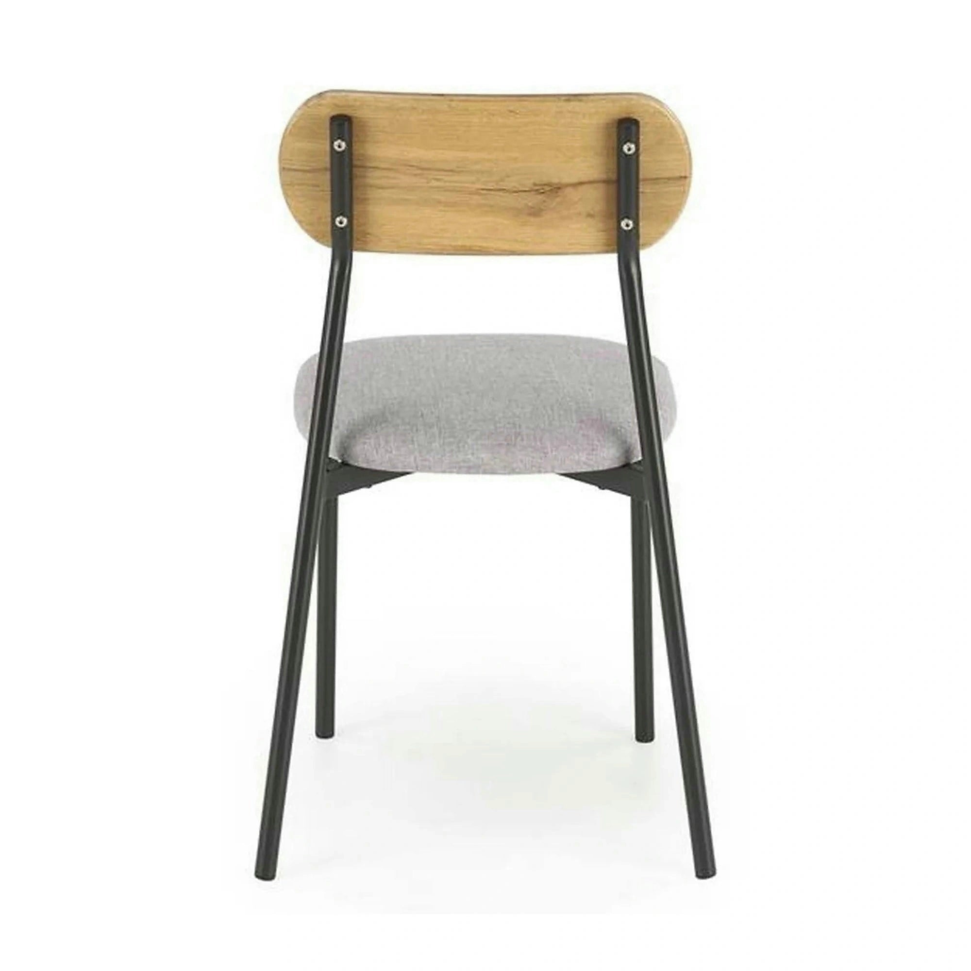 Set masa cu 2 scaune NANDO, stejar/negru, PAL/metal/stofa clasica