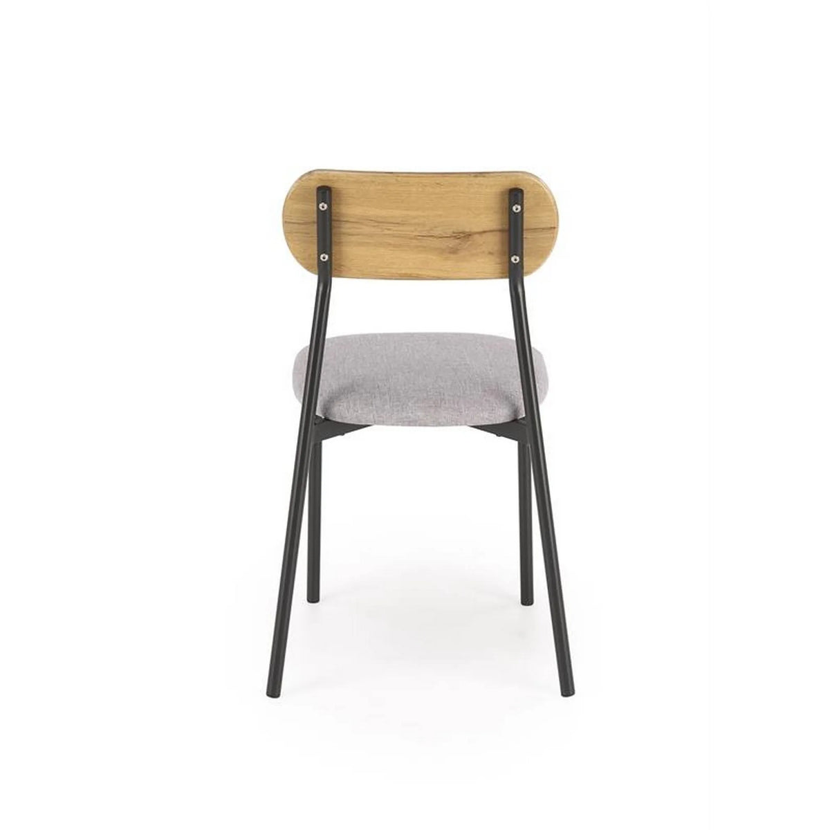 Set masa cu 2 scaune NANDO, stejar/negru, PAL/metal/stofa clasica