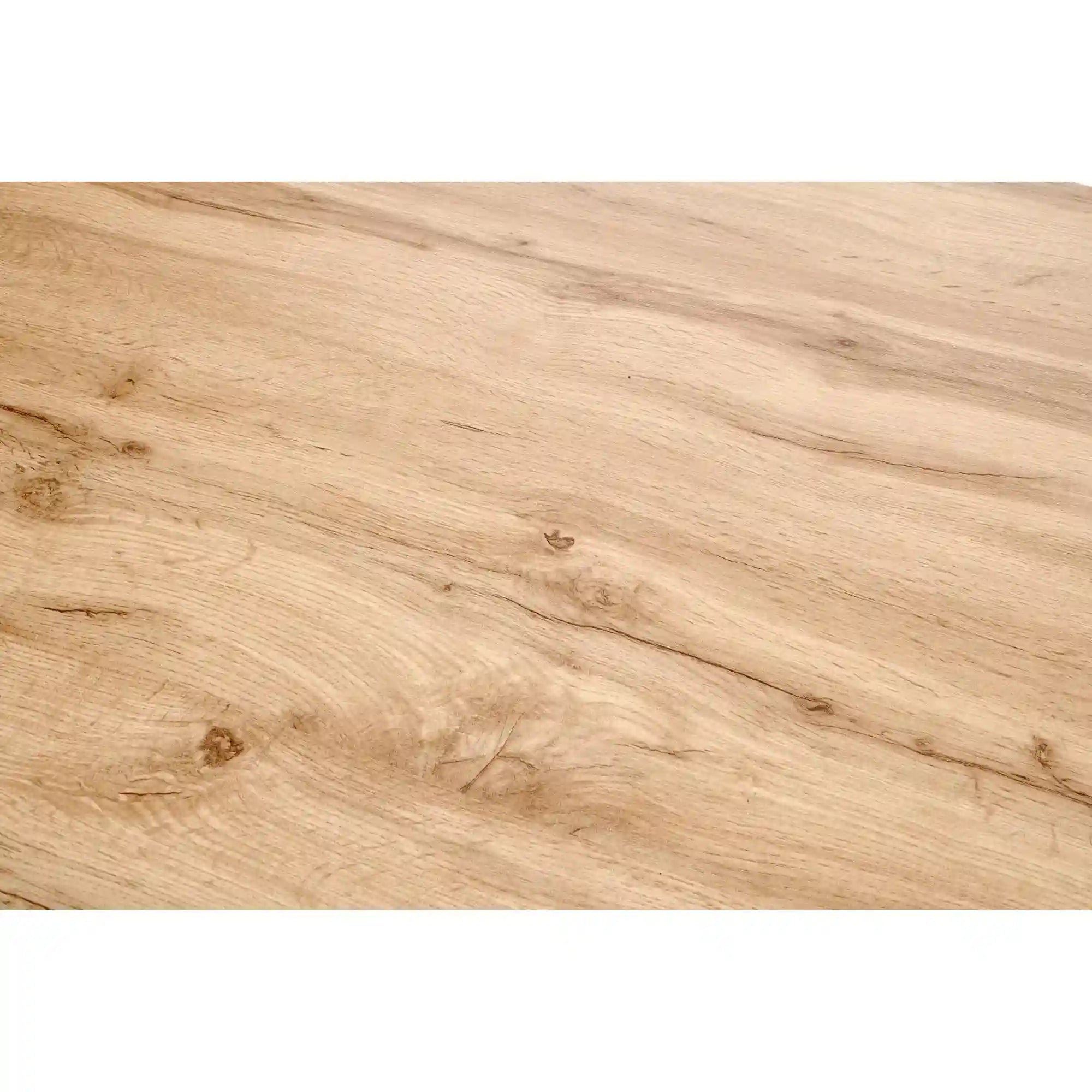 Set masa cu 4 scaune DICKY, stejar/negru/gri, stofa clasica/PAL/metal