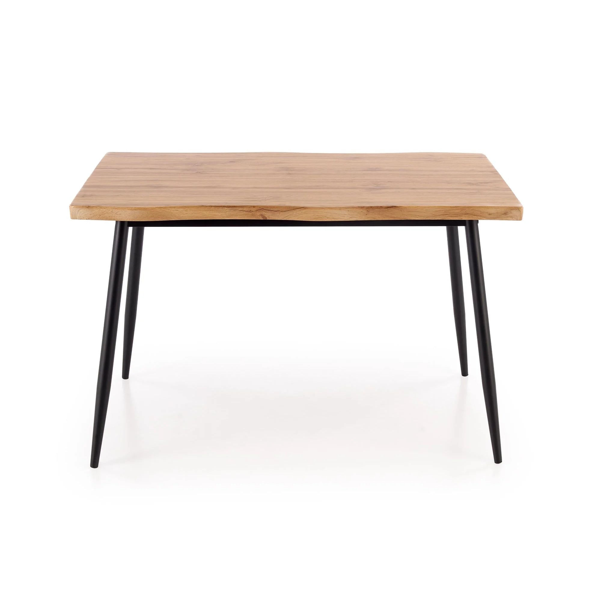 Set masa cu 4 scaune DICKY, stejar/negru/gri, stofa clasica/PAL/metal