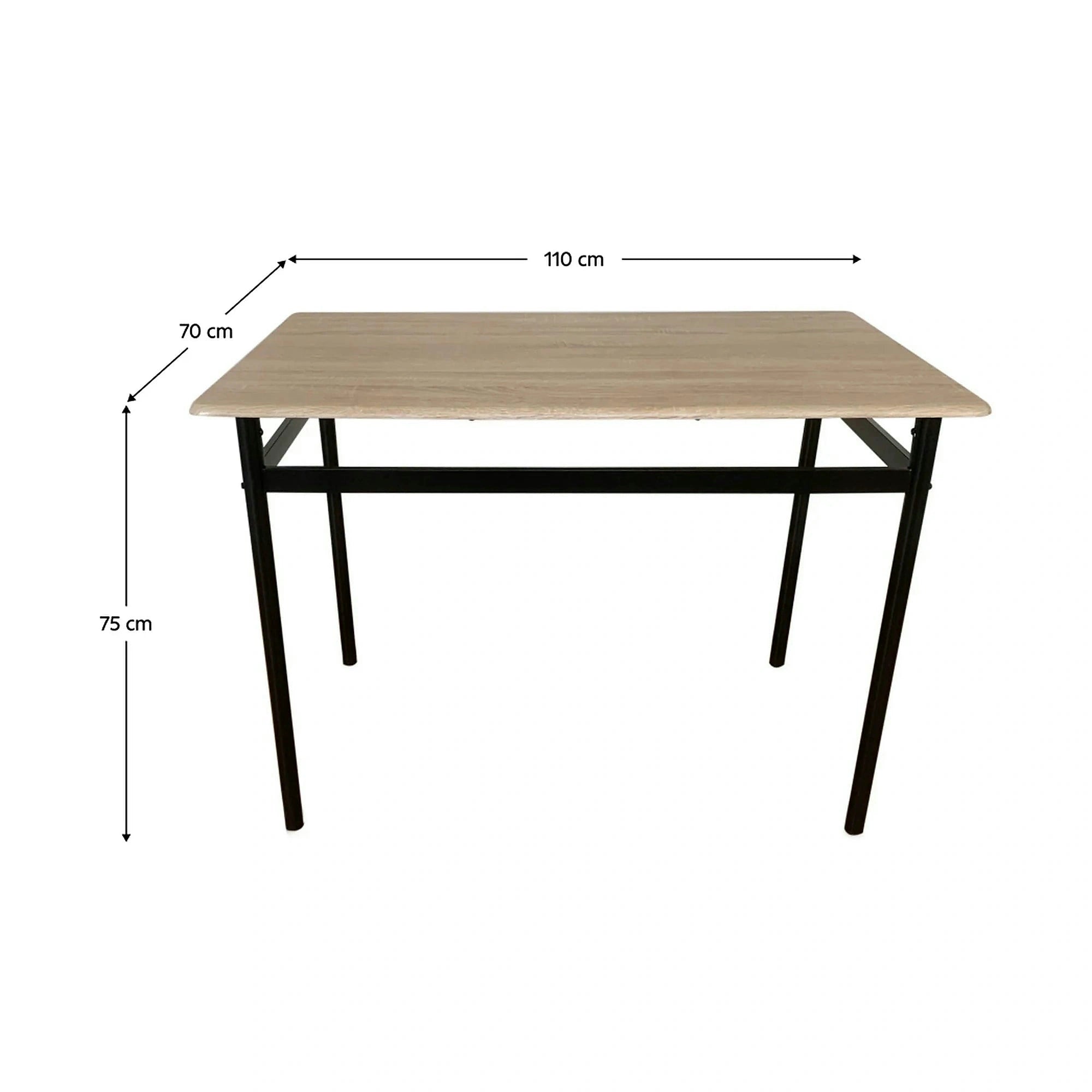 Set masa cu 4 scaune NAREN, stejar sonoma/negru