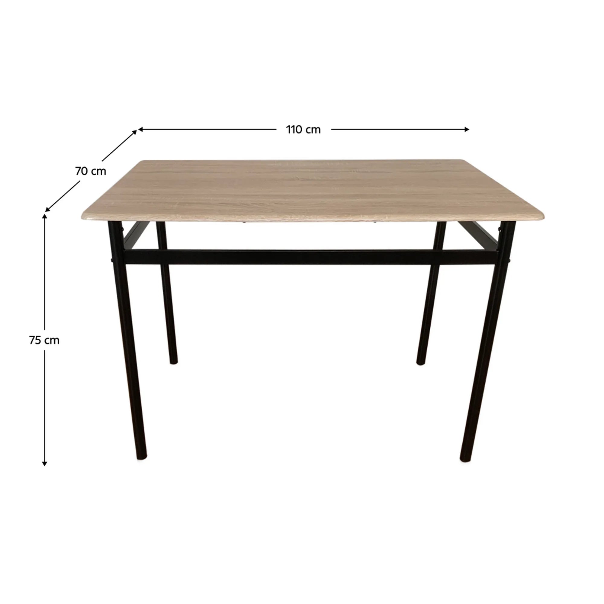 Set masa cu 4 scaune NAREN, stejar sonoma/negru