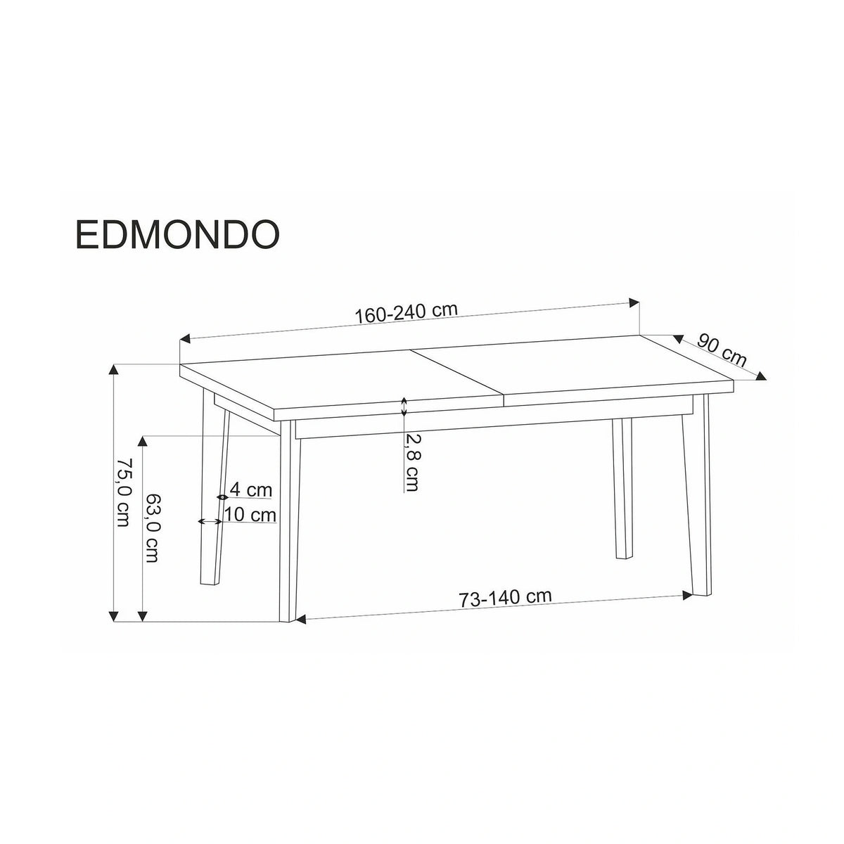 Set masa EDMONDO cu 4 scaune K543