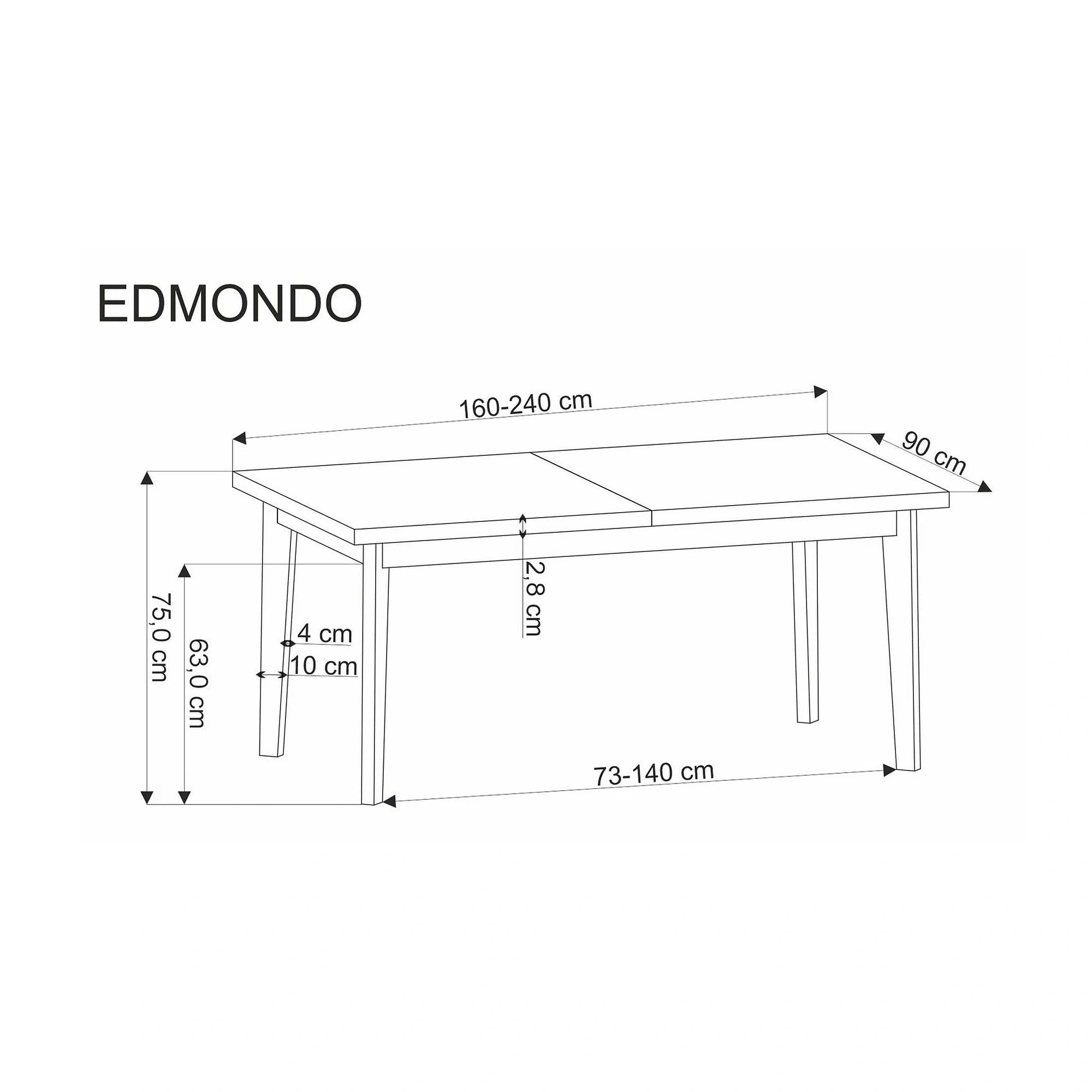 Set masa EDMONDO cu 4 scaune K543