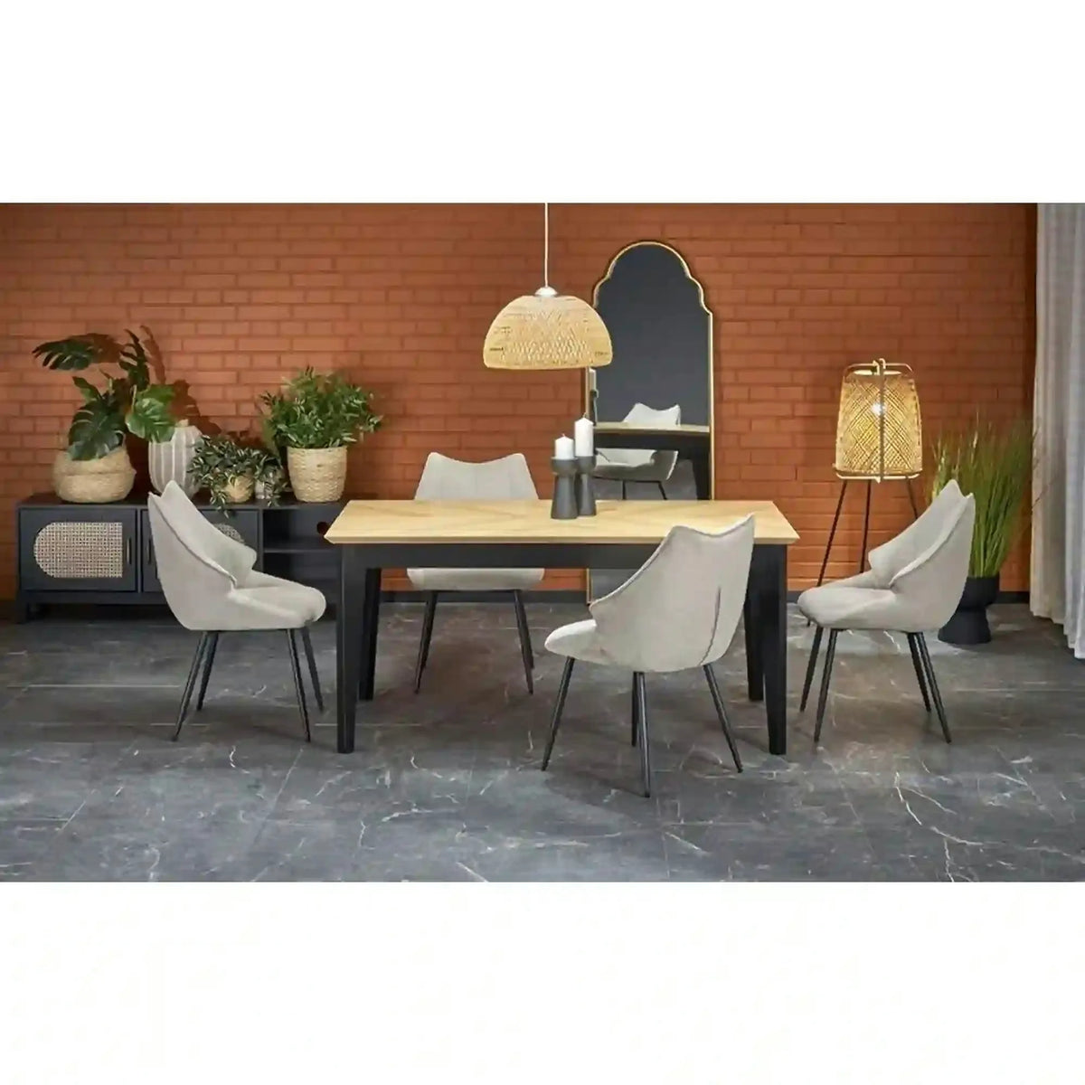 Set masa EDMONDO cu 4 scaune K543