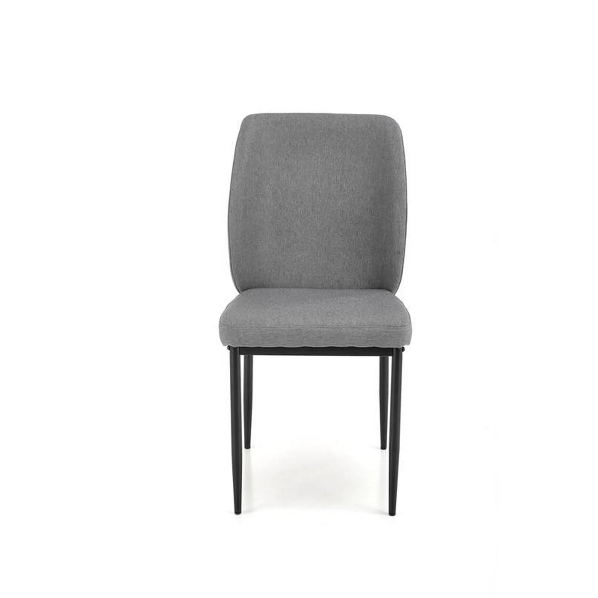 Set masa extensibila cu 4 scaune JASPER, gri/negru, stofa clasica/sticla/metal