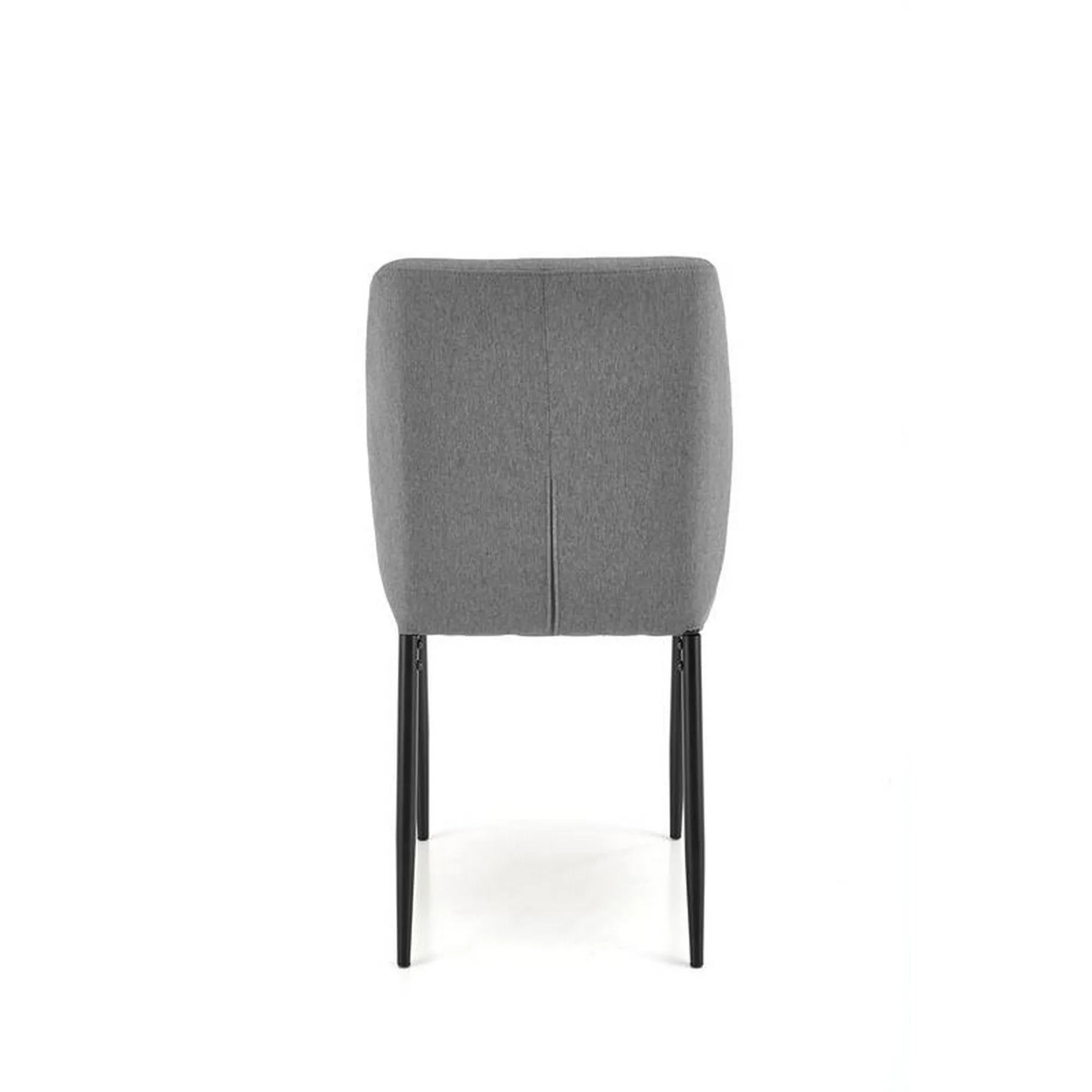 Set masa extensibila cu 4 scaune JASPER, gri/negru, stofa clasica/sticla/metal