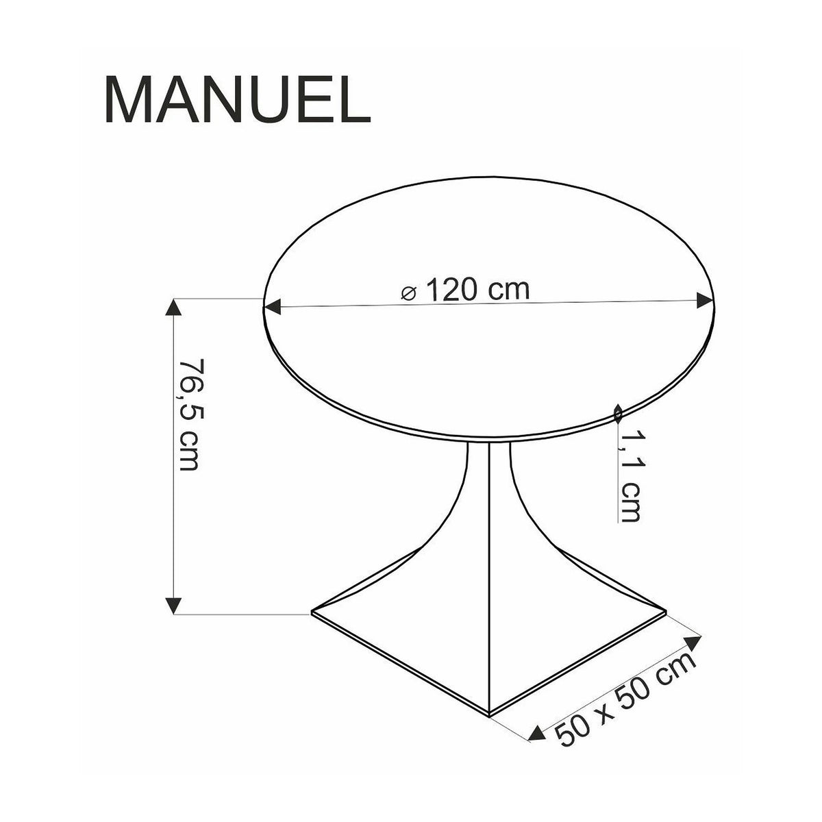 Set masa MANUEL cu 3 scaune K559