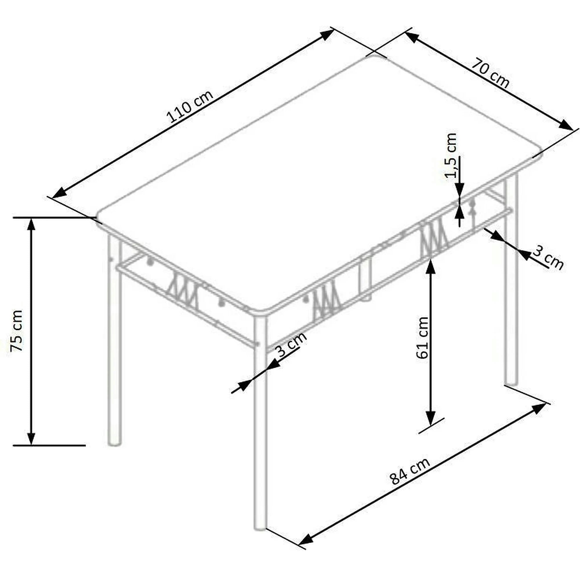 Set masa si 4 scaune FAUST, stejar