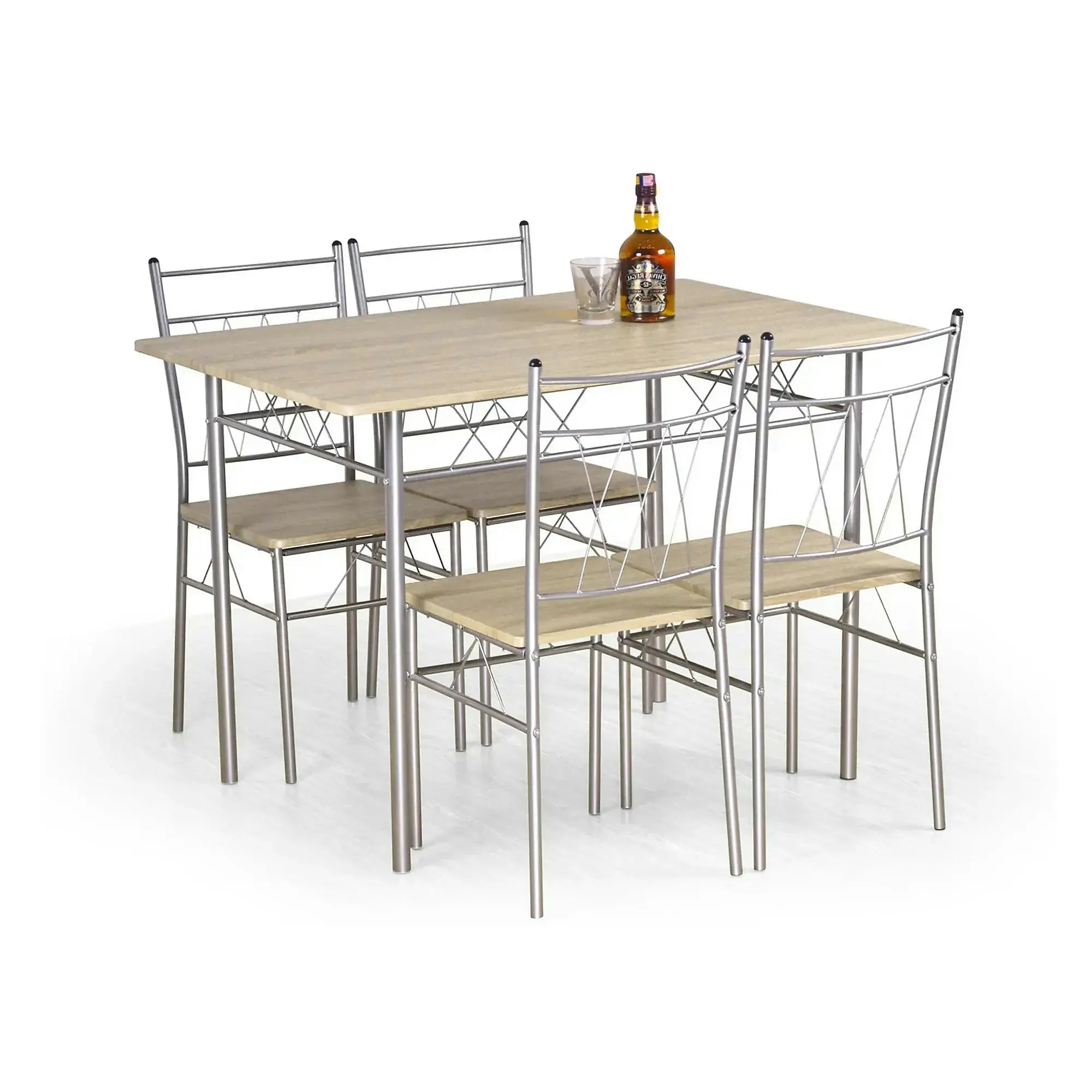 Set masa si 4 scaune FAUST, stejar sonoma