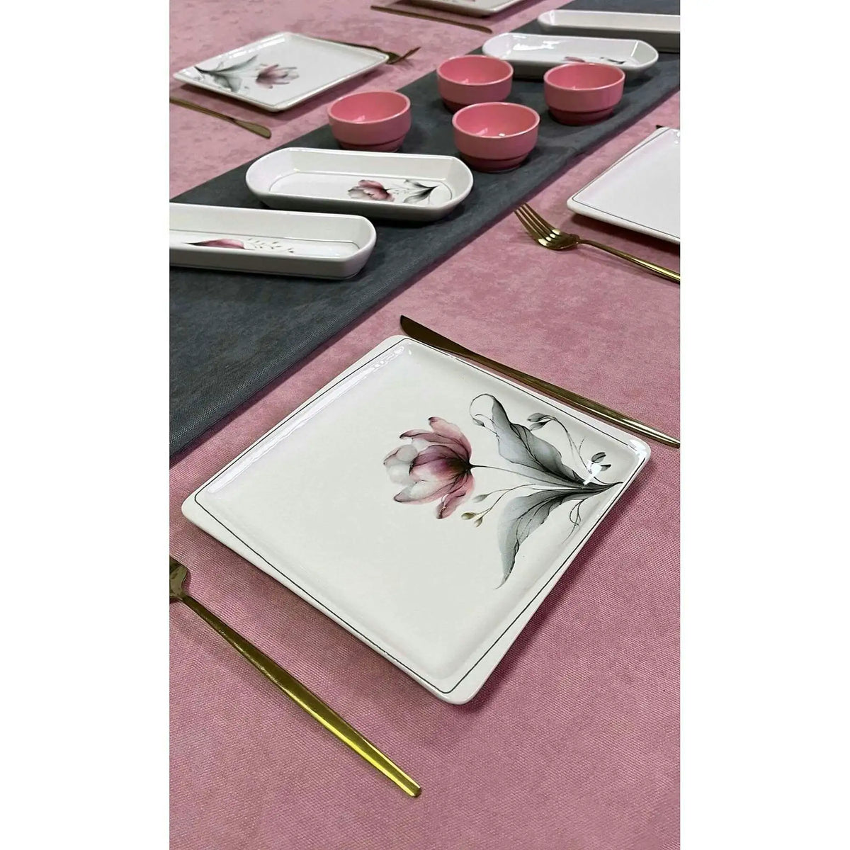 Set mic dejun VIVENTELUX14, 14 piese, multicolor, ceramică