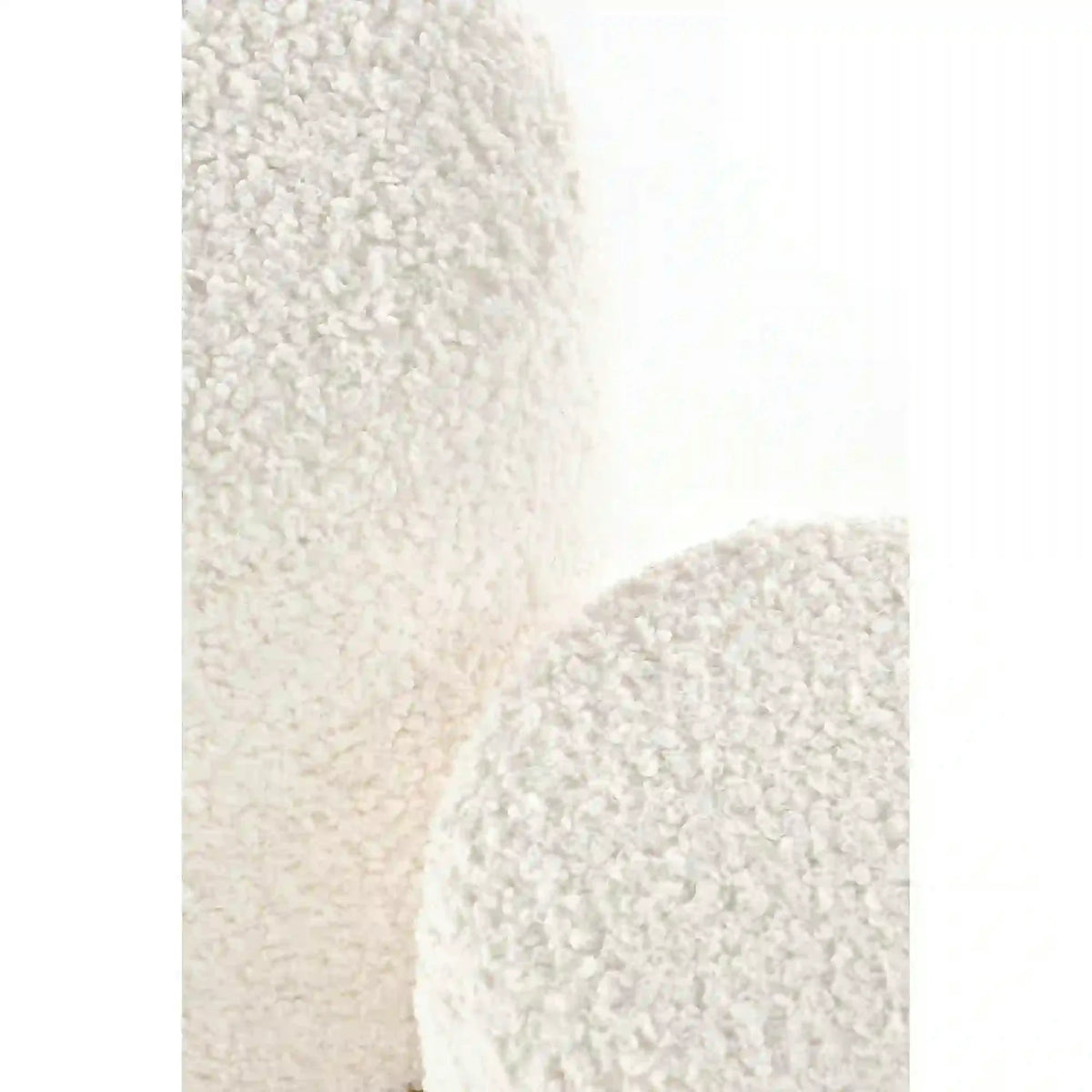 Set taburete moderne CANCUN, crem/stejar, stofa buclata/placaj indoit, cu spatiu depozitare