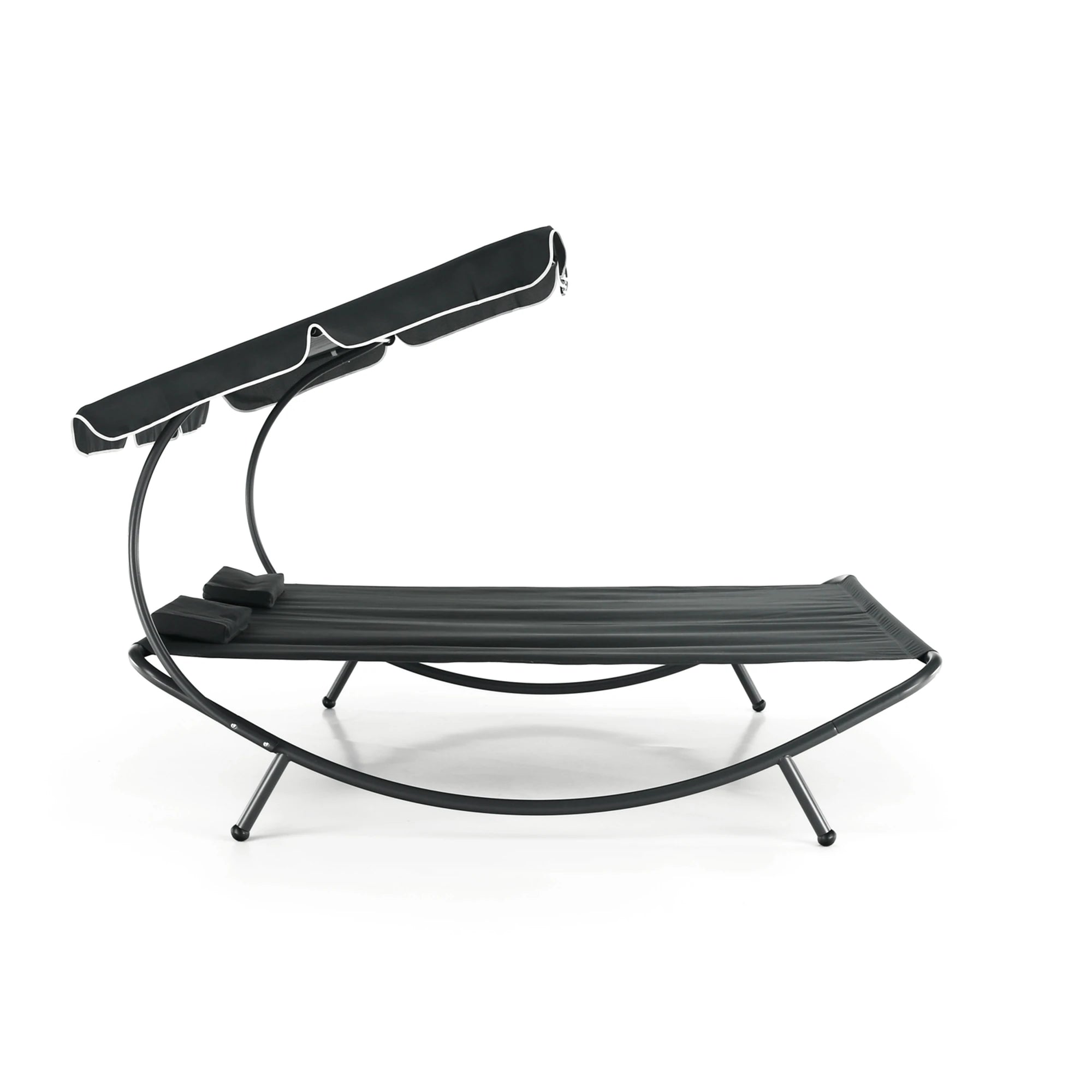 Sezlong gradina MULTINA, gri, poliester/otel, 180x204x147 cm
