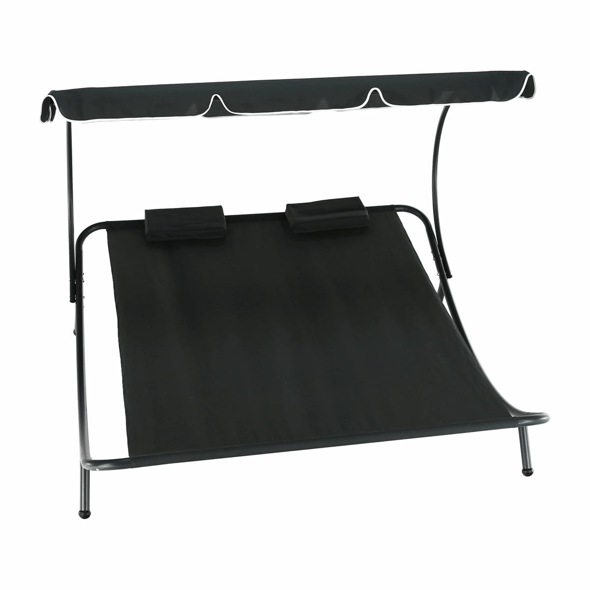 Sezlong gradina MULTINA, gri, poliester/otel, 180x204x147 cm