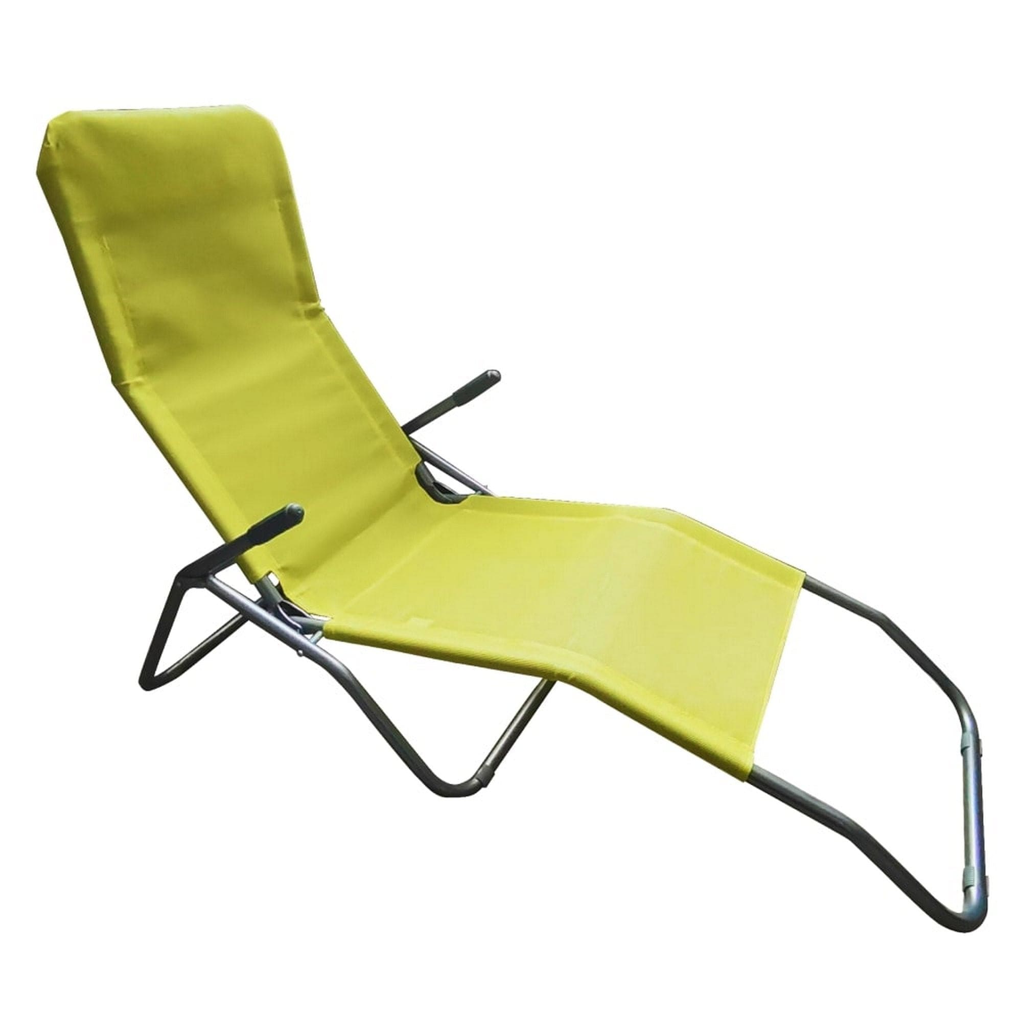 Sezlong gradina SELNO, verde/gri, plasa/otel, 58x160x97 cm