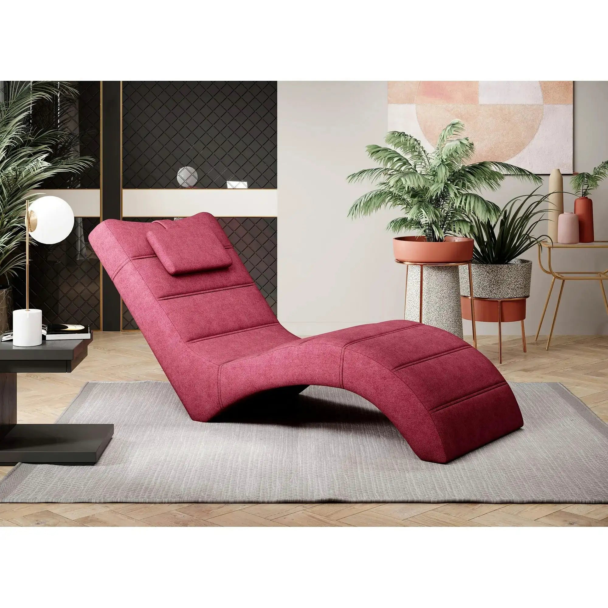 Sezlong LOS ANGELES, personalizabil, cu tetiera, 68x170x85 cm