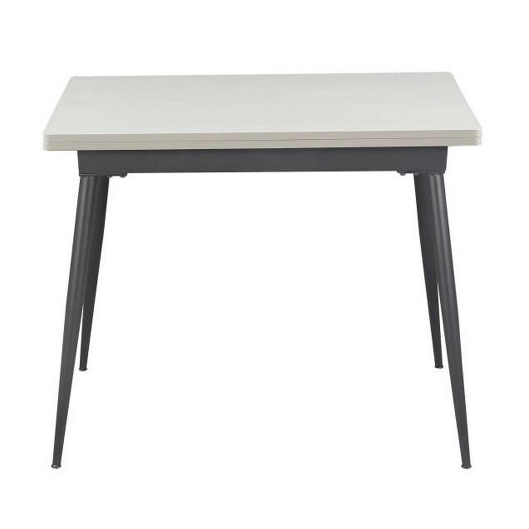 Masa extensibila SMART, alb/negru, 60/120x93x77 cm