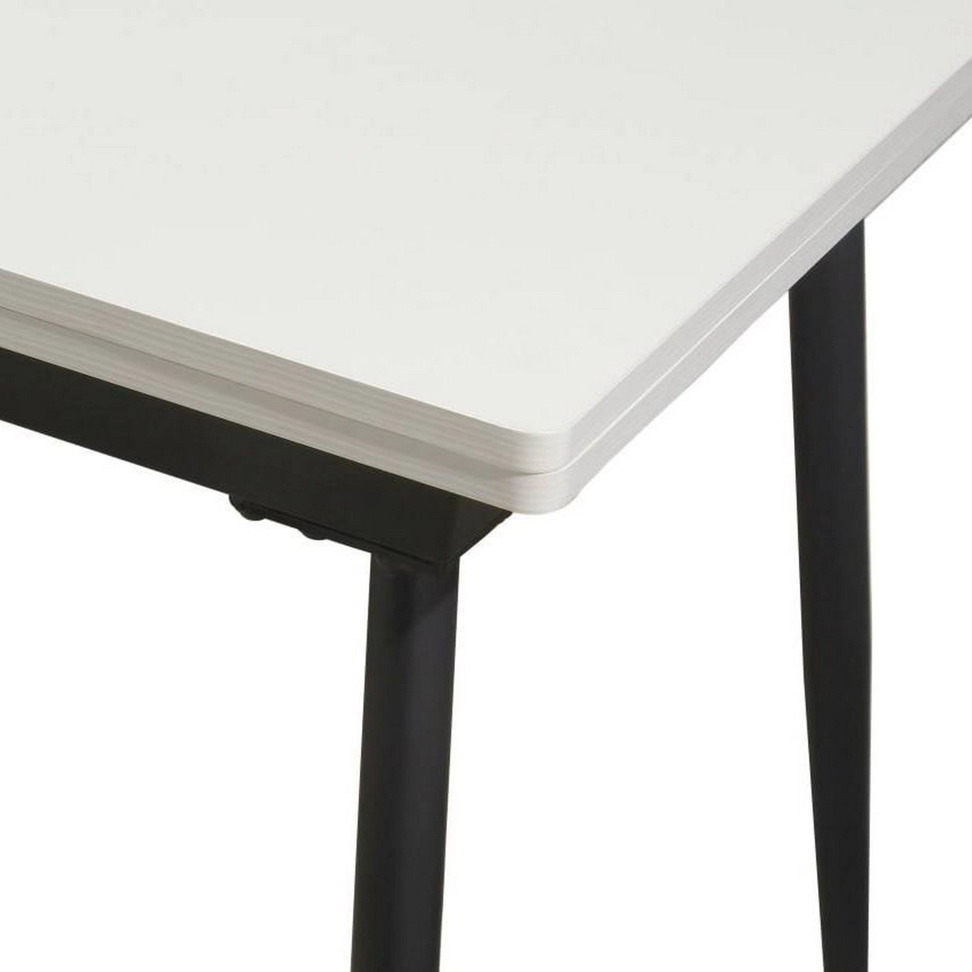 Masa extensibila SMART, alb/negru, 60/120x93x77 cm