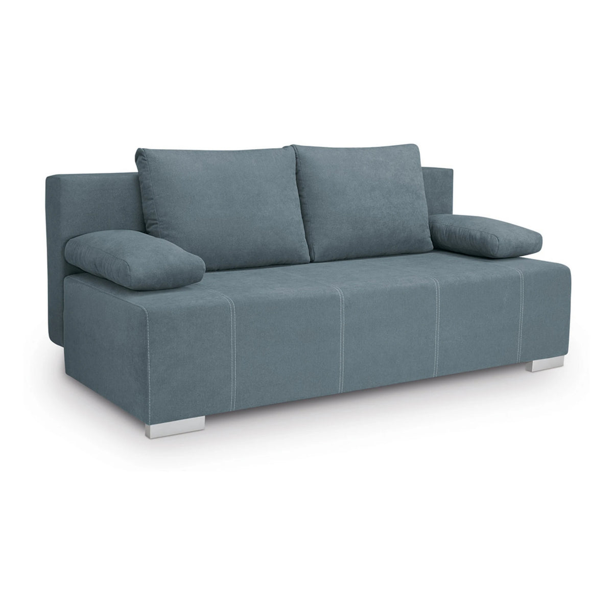 Canapea extensibila STREET IV, stofa catifelata albastru - Wind 76, 197x98x95 cm