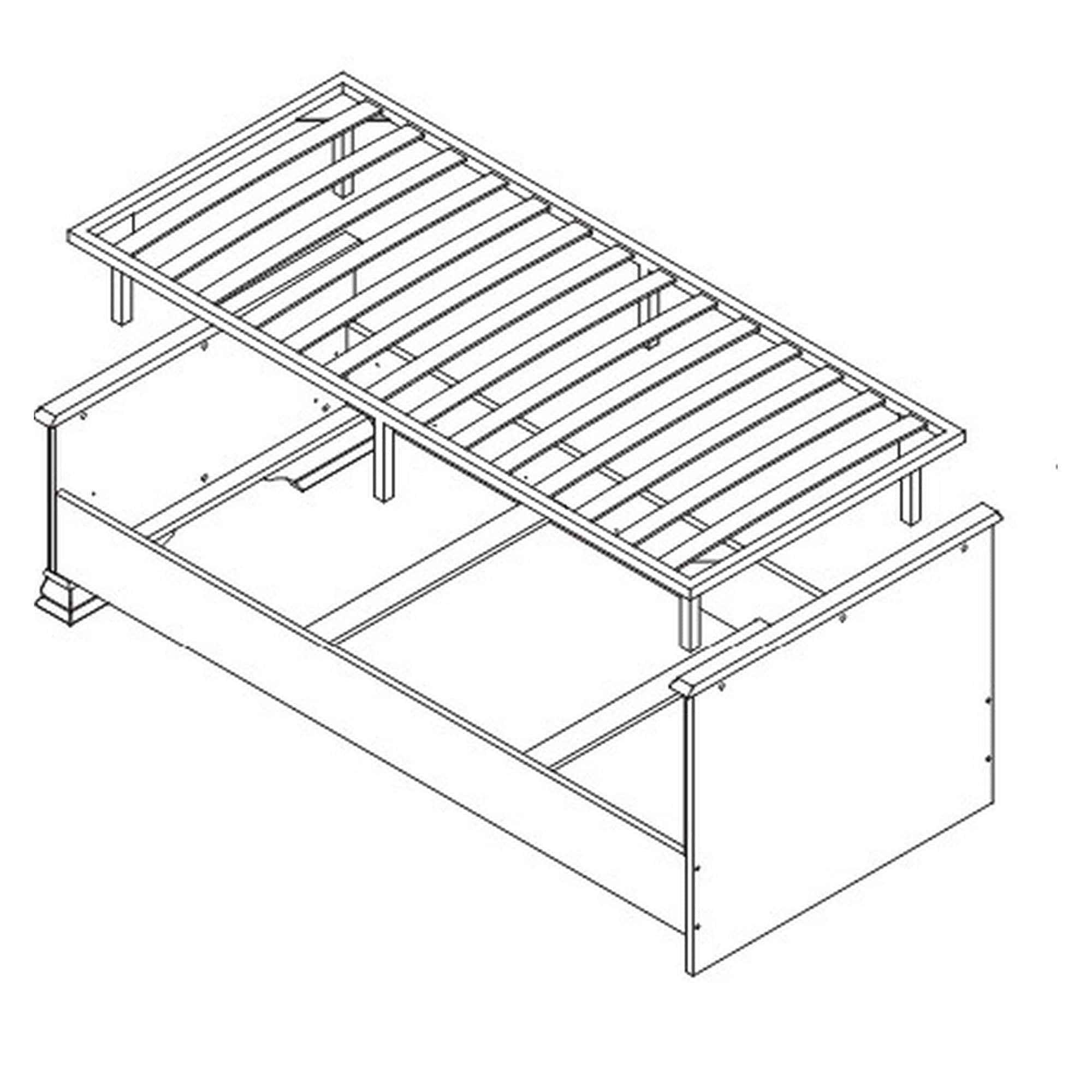 Somiera fixa IDENTO, lemn de fag/metal, 14 lamele, 87x197 cm