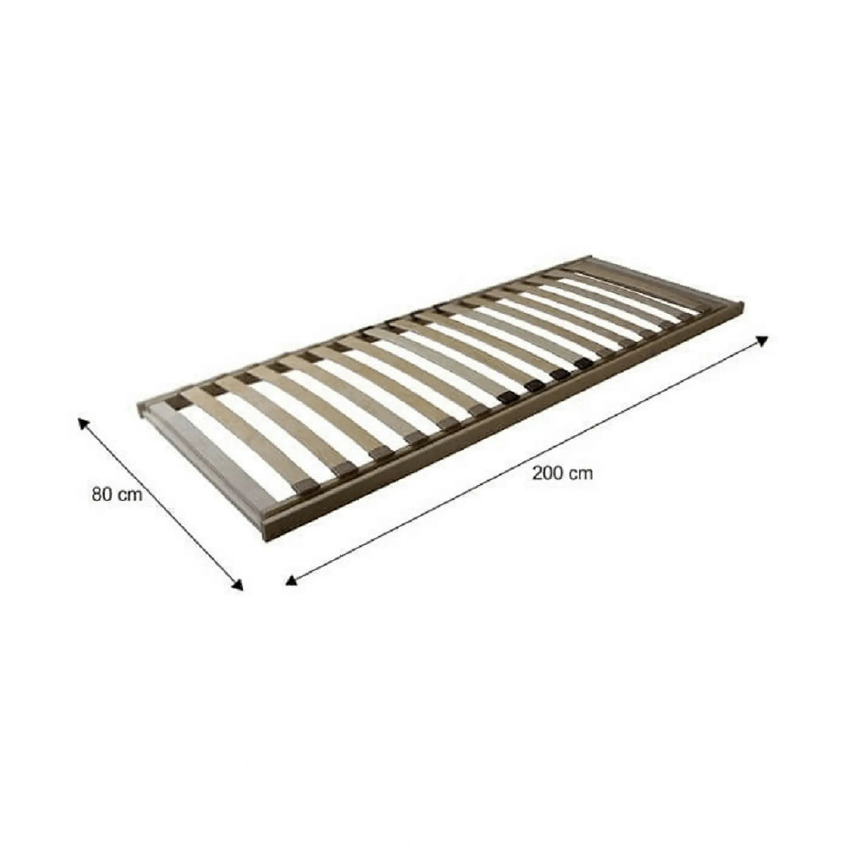 Somiera rabatabila BASIC FLEX FRONT, lemn, 16 lamele, 80x200 cm