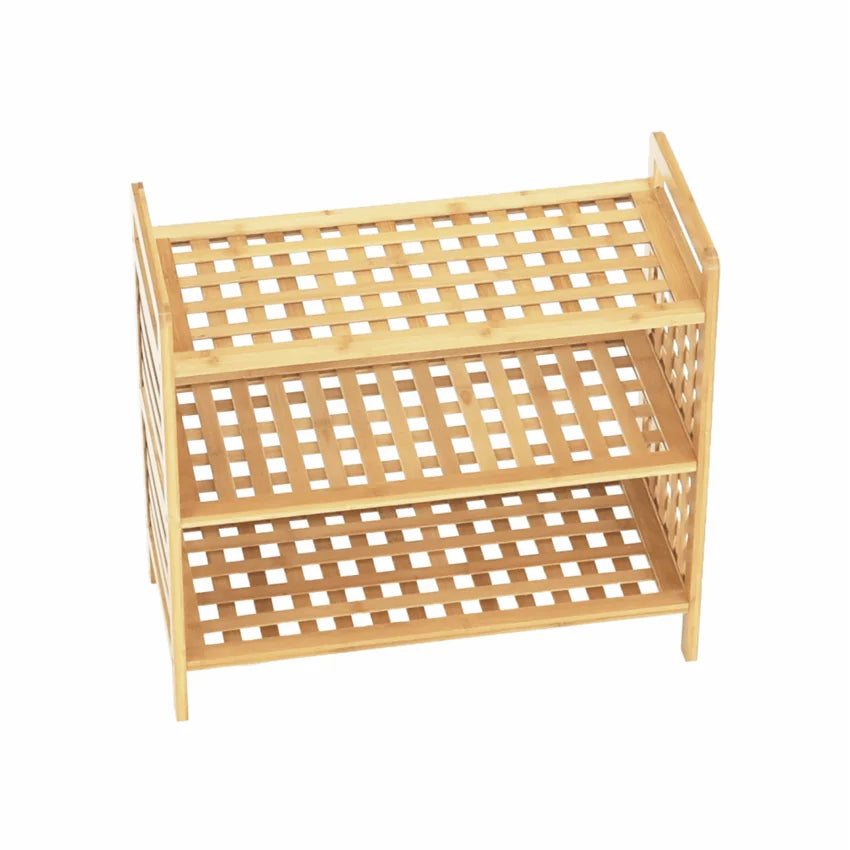 Pantofar SOVETO TYP 2, bambus natural, lemn bambus lacuit, 60x28x55 cm