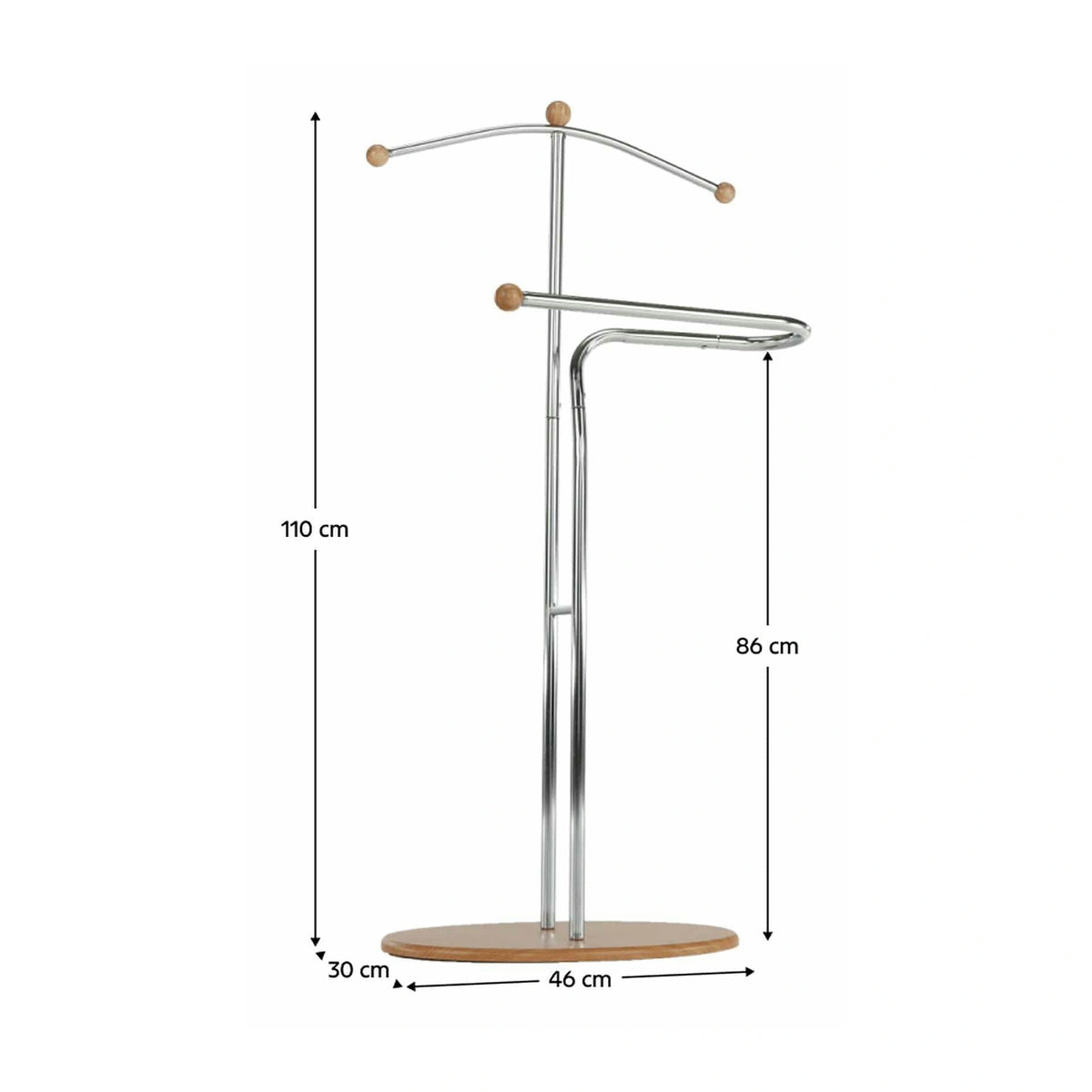 Stander haine ELO, crom/fag, metal, 46x30x110 cm