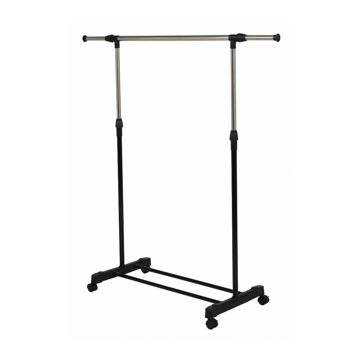 Stander haine HILAR, negru/crom, metal/plastic, 80x43x150 cm