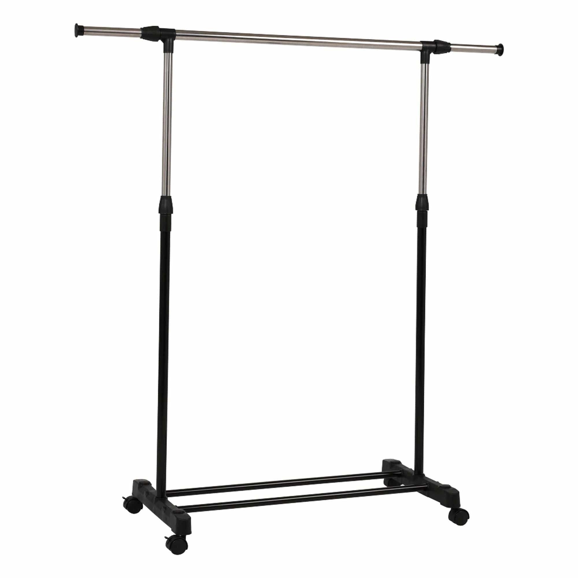 Stander haine HILAR, negru/crom, metal/plastic, 80x43x150 cm