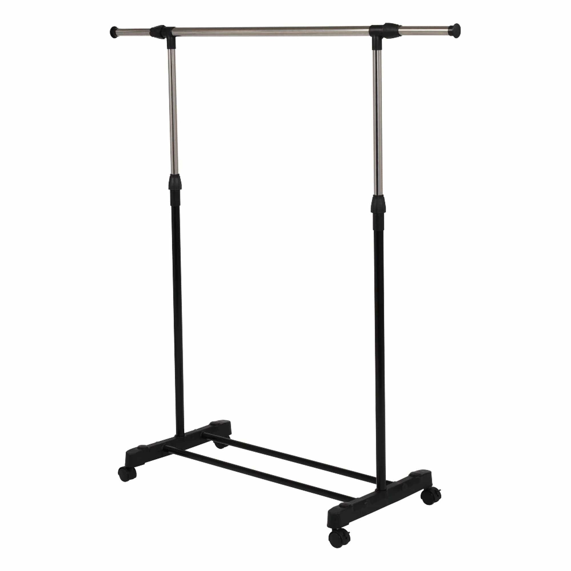 Stander haine HILAR, negru/crom, metal/plastic, 80x43x150 cm