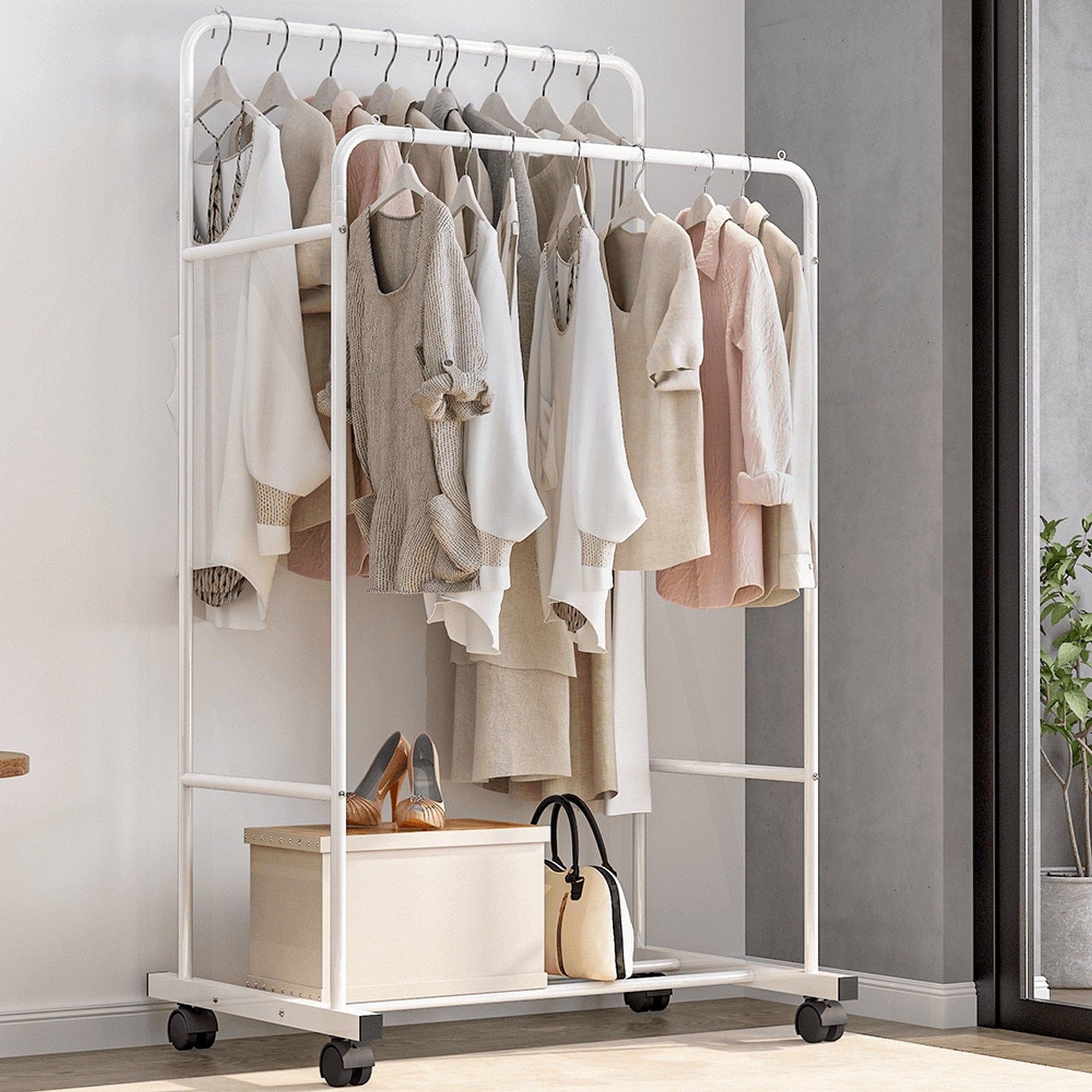 Stander haine ILIANA, alb, metal, 80x51x160 cm