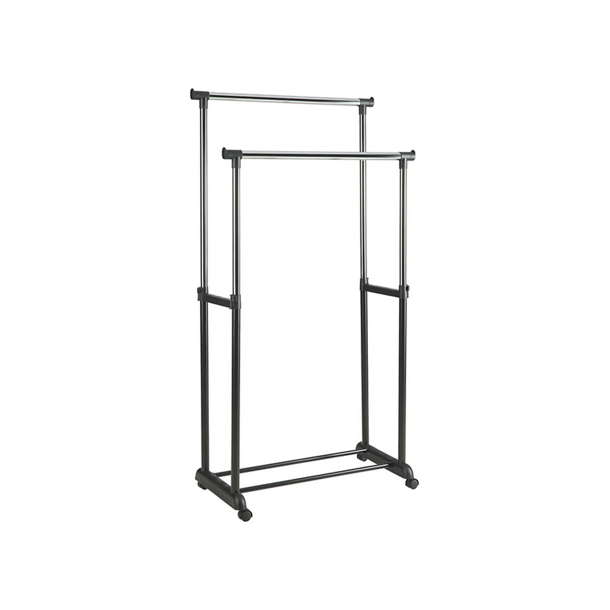 Stander haine JAMES, negru, metal/plastic, 84x44x168 cm