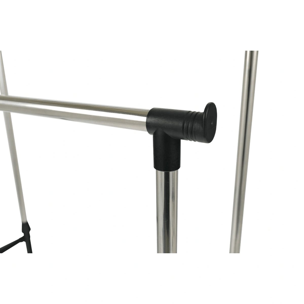 Stander haine OLIVER, negru/crom, metal/plastic, 80x43x150 cm