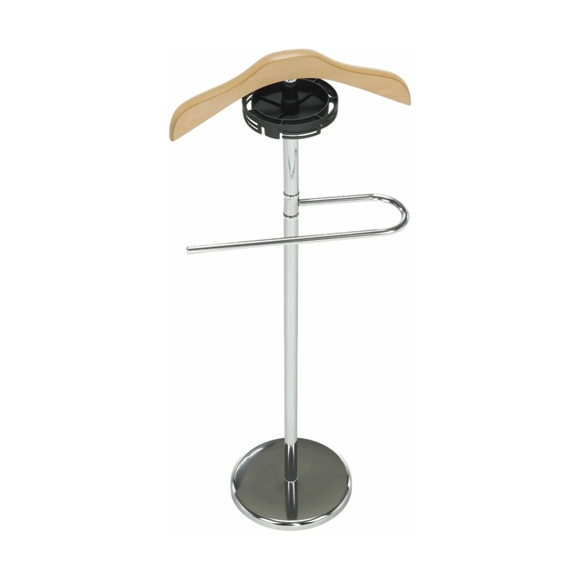 Stander haine SUNIL, stejar/crom, lemn/otel, 46x28x110 cm