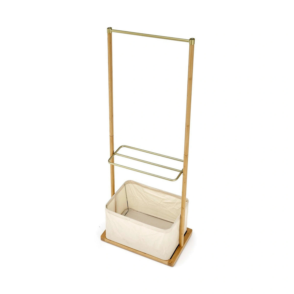 Stander haine WU-31, stejar, metal/lemn de bambus, 60x35x166 cm