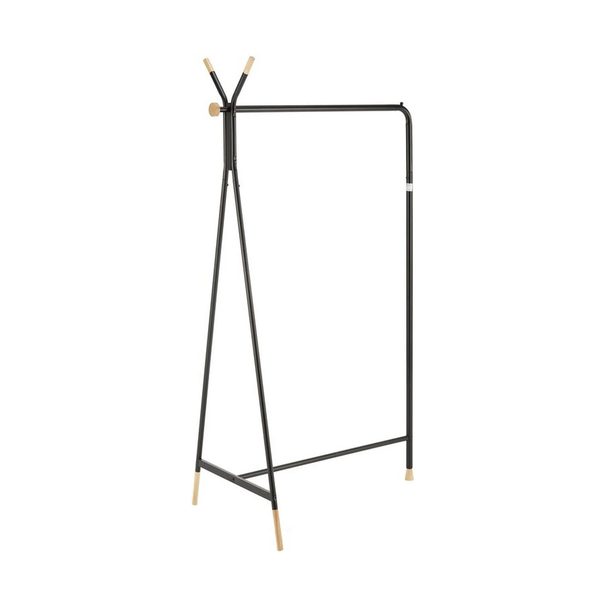 Stander haine WU-32, negru/auriu, metal/lemn, 91x56x165 cm