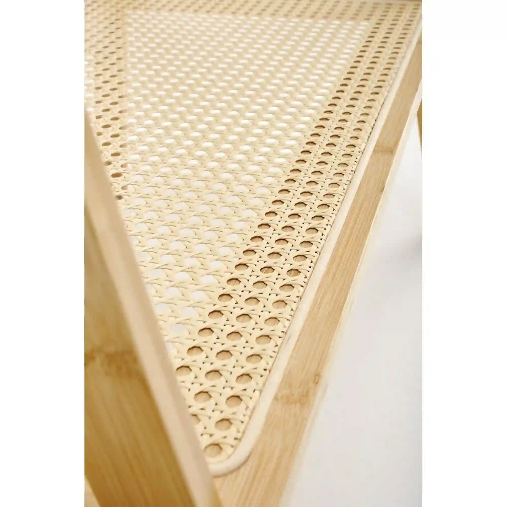 Stander haine WU-33, stejar, lemn de bambus/ratan, 68x44x168 cm