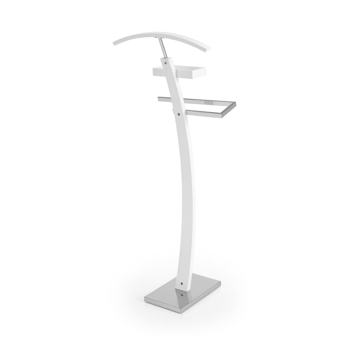 Stander haine WU13, alb, otel/lemn, 32x20x117 cm