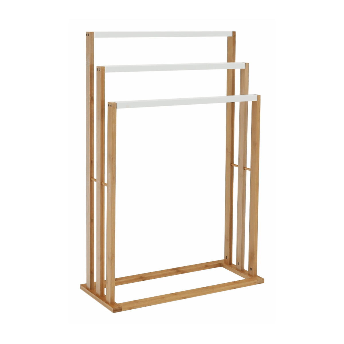 Stander prosoape KOMO NEW, alb/stejar, lemn, 54x24x82 cm