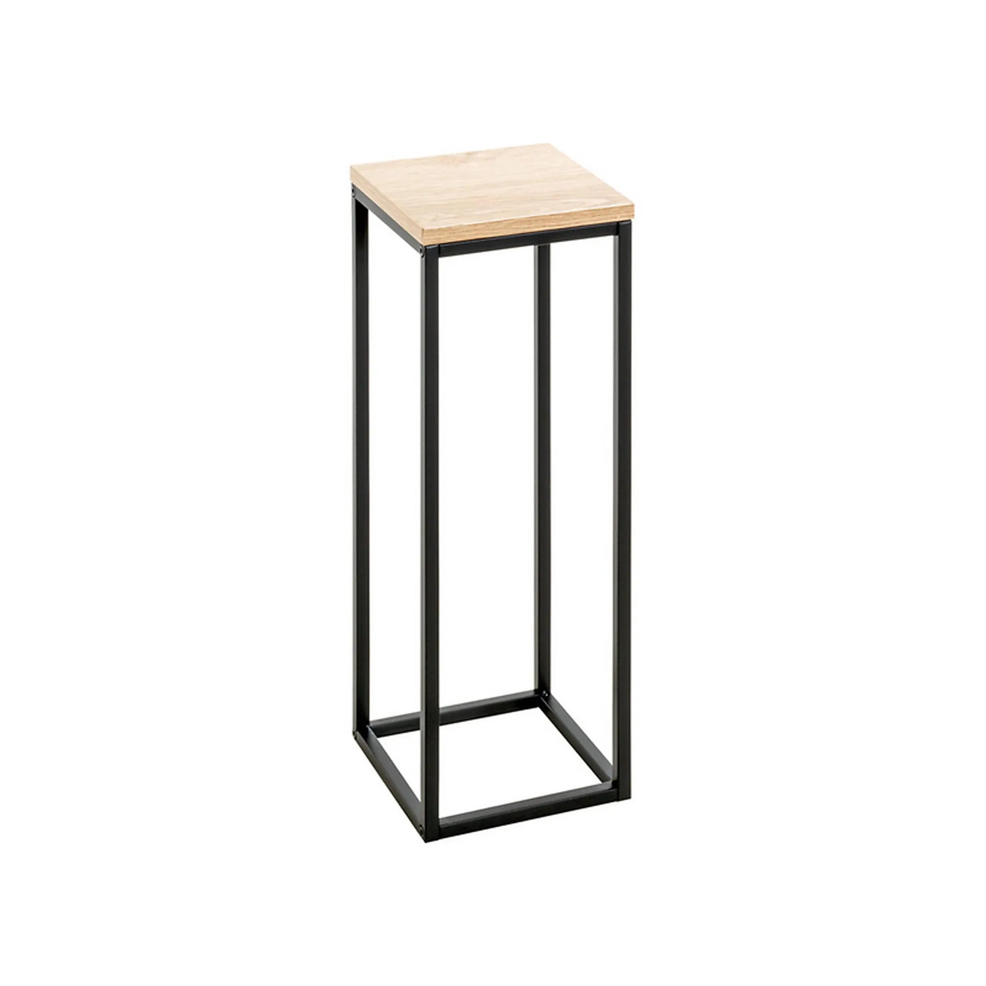 Suport flori WATFORD, stejar/negru, metal, 19x19x54 cm