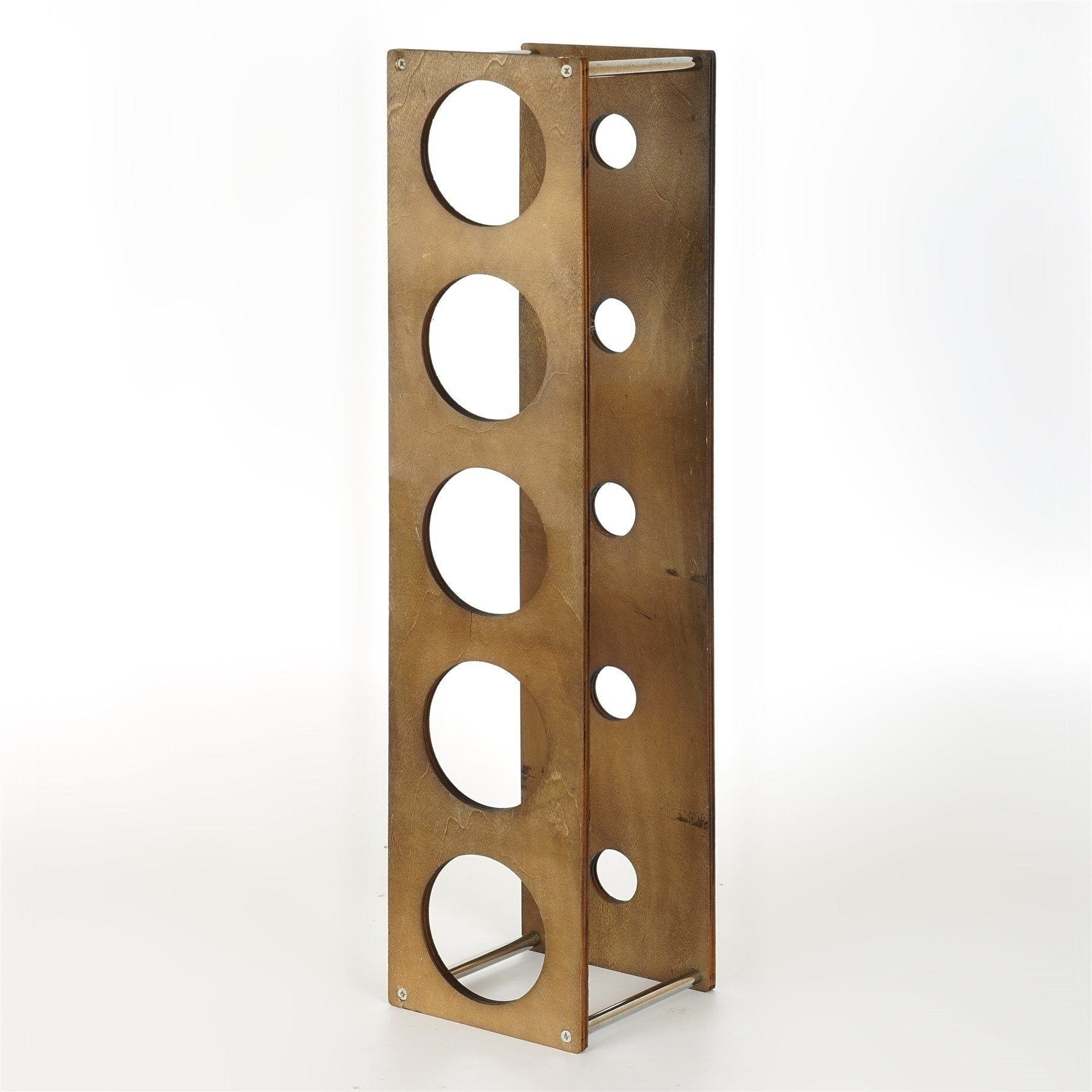 Suport sticle vin 792EVL4307, nuc/crom, PAL/metal, 14x15x60 cm