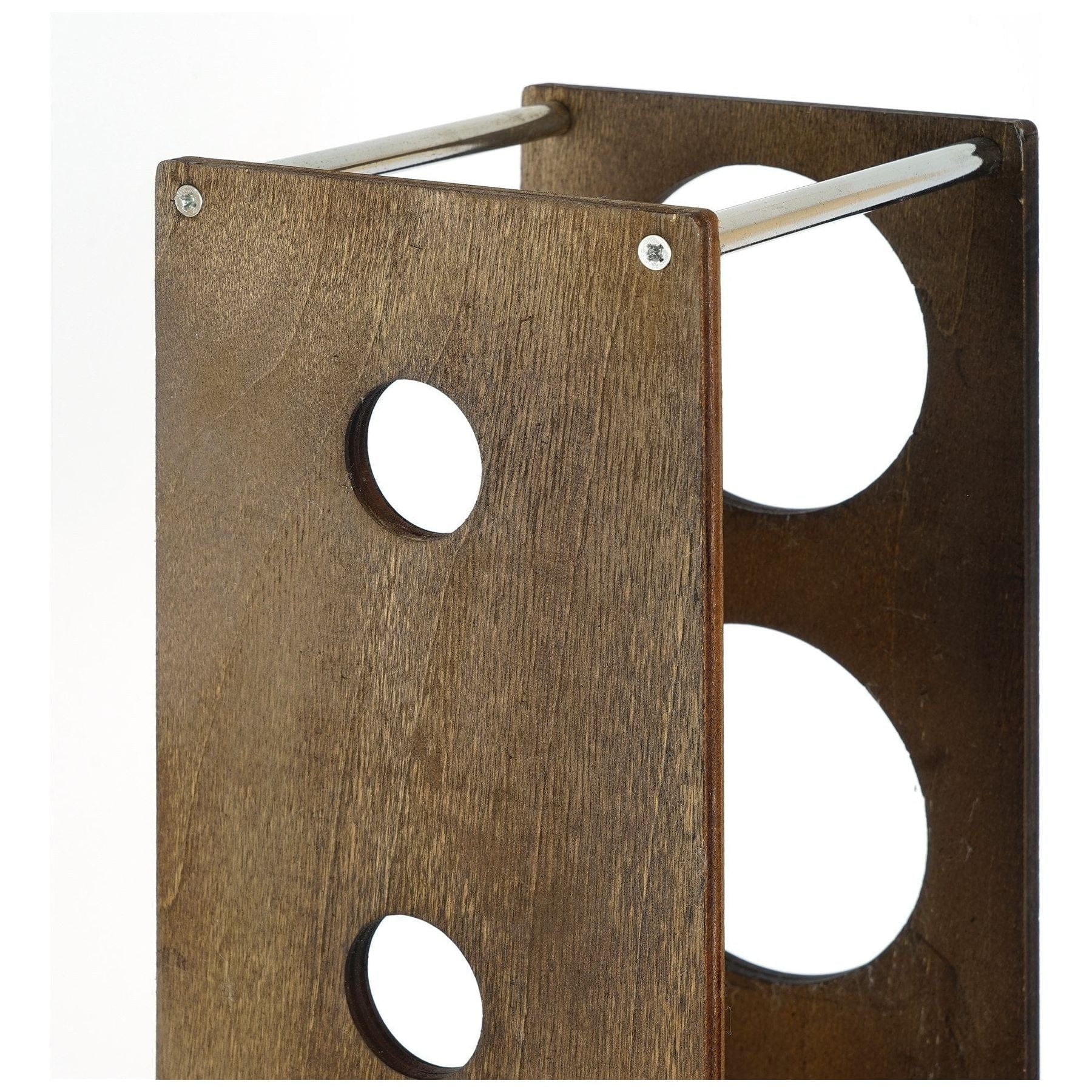 Suport sticle vin 792EVL4307, nuc/crom, PAL/metal, 14x15x60 cm