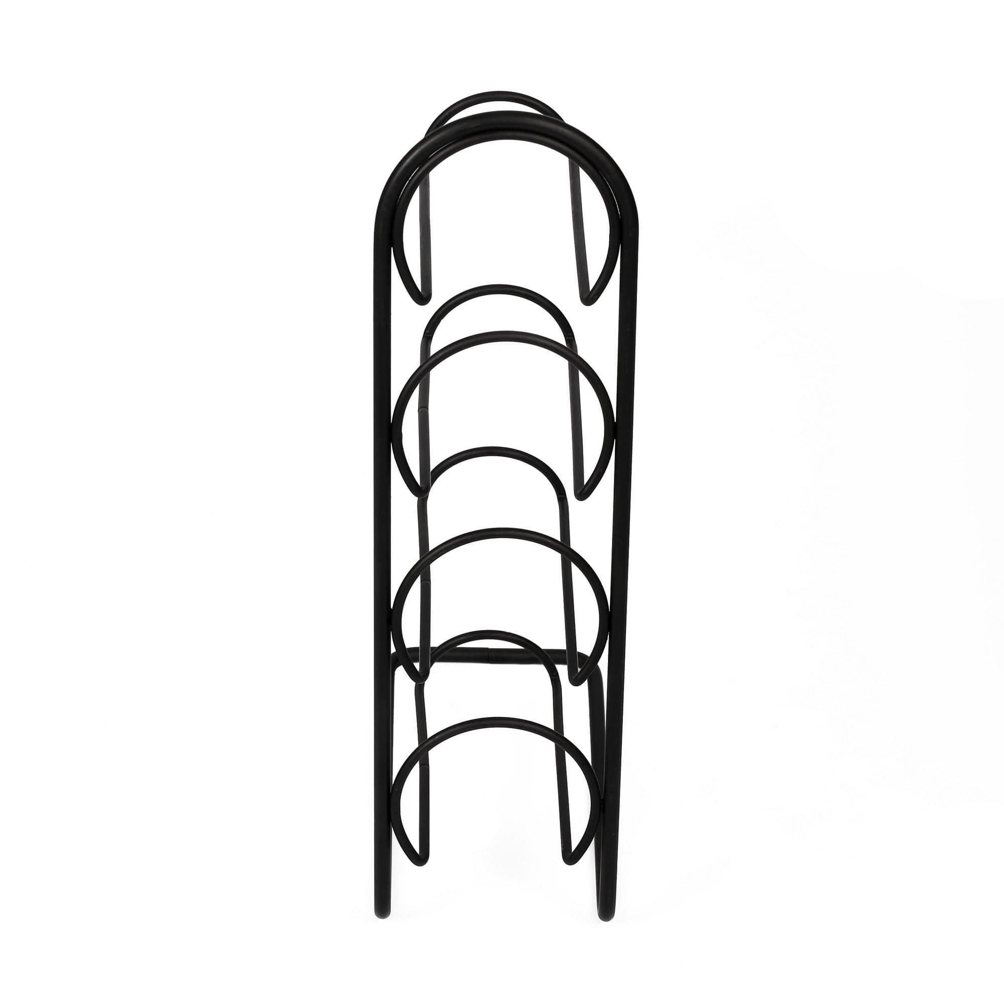 Suport sticle vin HOPE, negru, metal, 12x21x44 cm