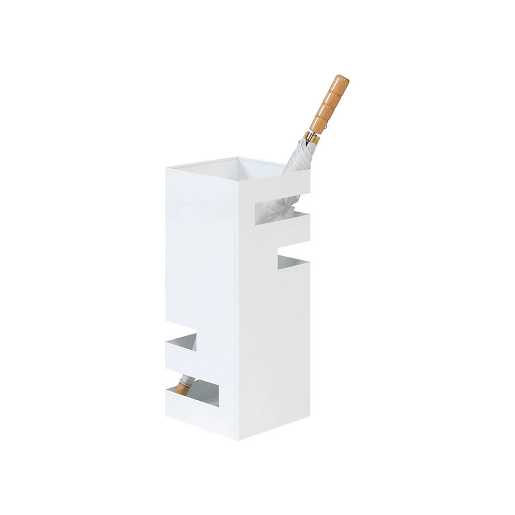 Suport umbrela LIANA, alb, metal, 19x19x48 cm