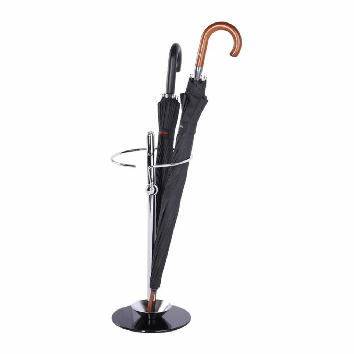Suport umbrele OLDO, negru/crom, metal/sticla 26x60 cm